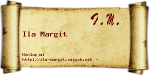 Ila Margit névjegykártya